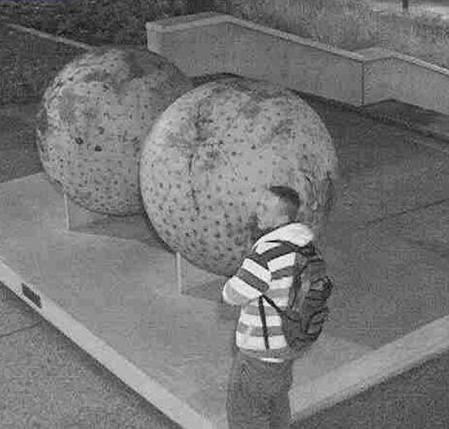 <p>This UTPD surveillance footage shows a suspect in the A&M-related vandalism incident on campus Oct. 27. </p>
