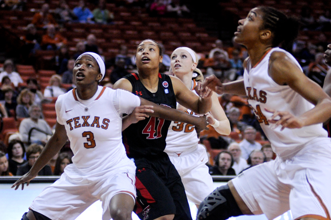 <p>Despite a slow start in Big 12 play, Texas has outrebounded 12 of their 18 opponents. Nneka Enemkpali (left) is averaging a team leading 9.8 rebounds per game. Enkempali is coming off a one-game suspension for a violation of team rules.</p>

