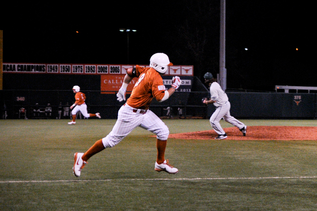 <p>Freshman C.J Hinojosa, in his college debut, went 3-for-3 with an RBI in the game against Sacramento State Friday night.</p>
