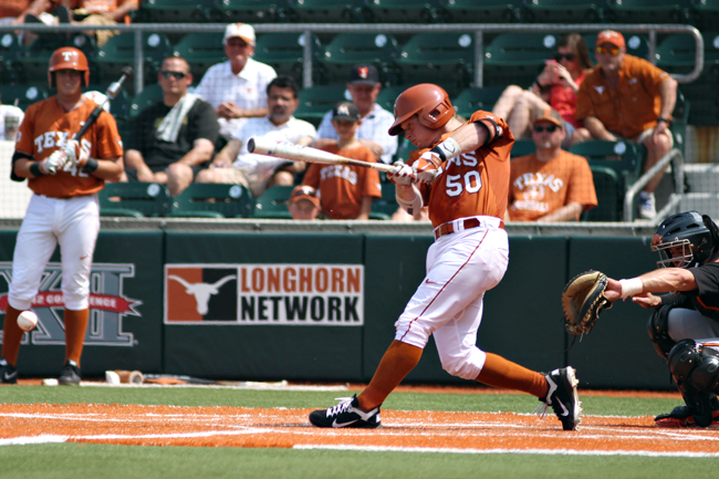 <p>Freshman infielder Zane Gurwitz grabbed his 13th multiple-hit performance with a 3-for-4 performance Saturday. Though Texas dropped its weekend series against Oklahoma State, Gurwitz led the team to outhit the Cowboys 7-2 in Saturday's 2-1 series win. </p>
