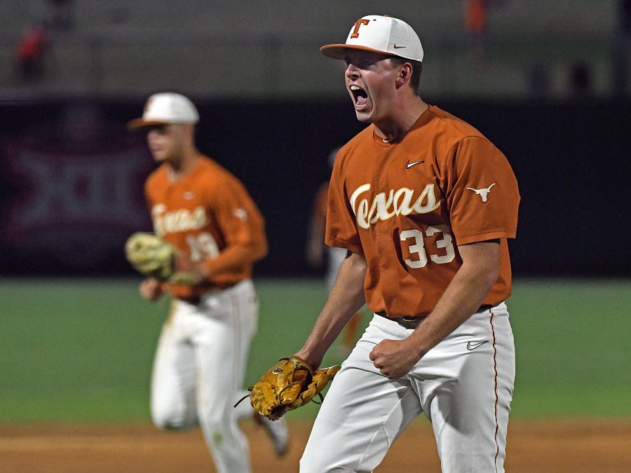 Texas narrowly advances to tournament semifinals with 3-2 win over West Virginia