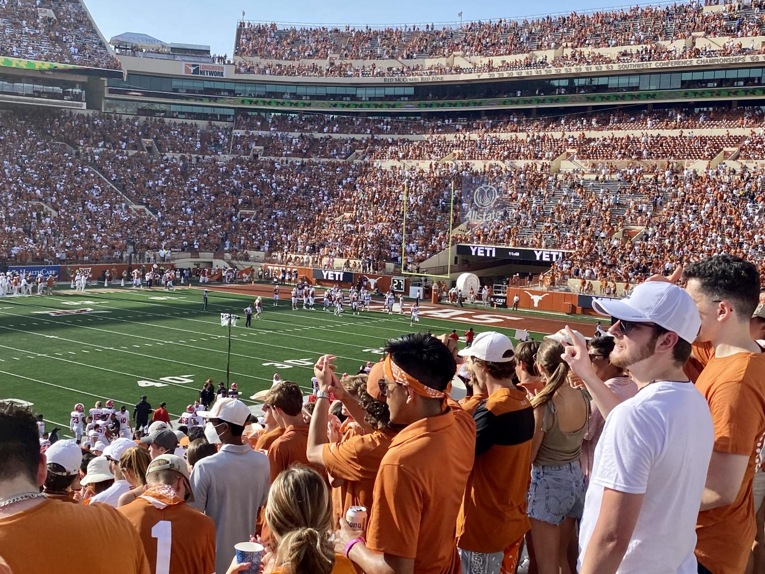 UT students share opinions toward UT’s full capacity policy at football