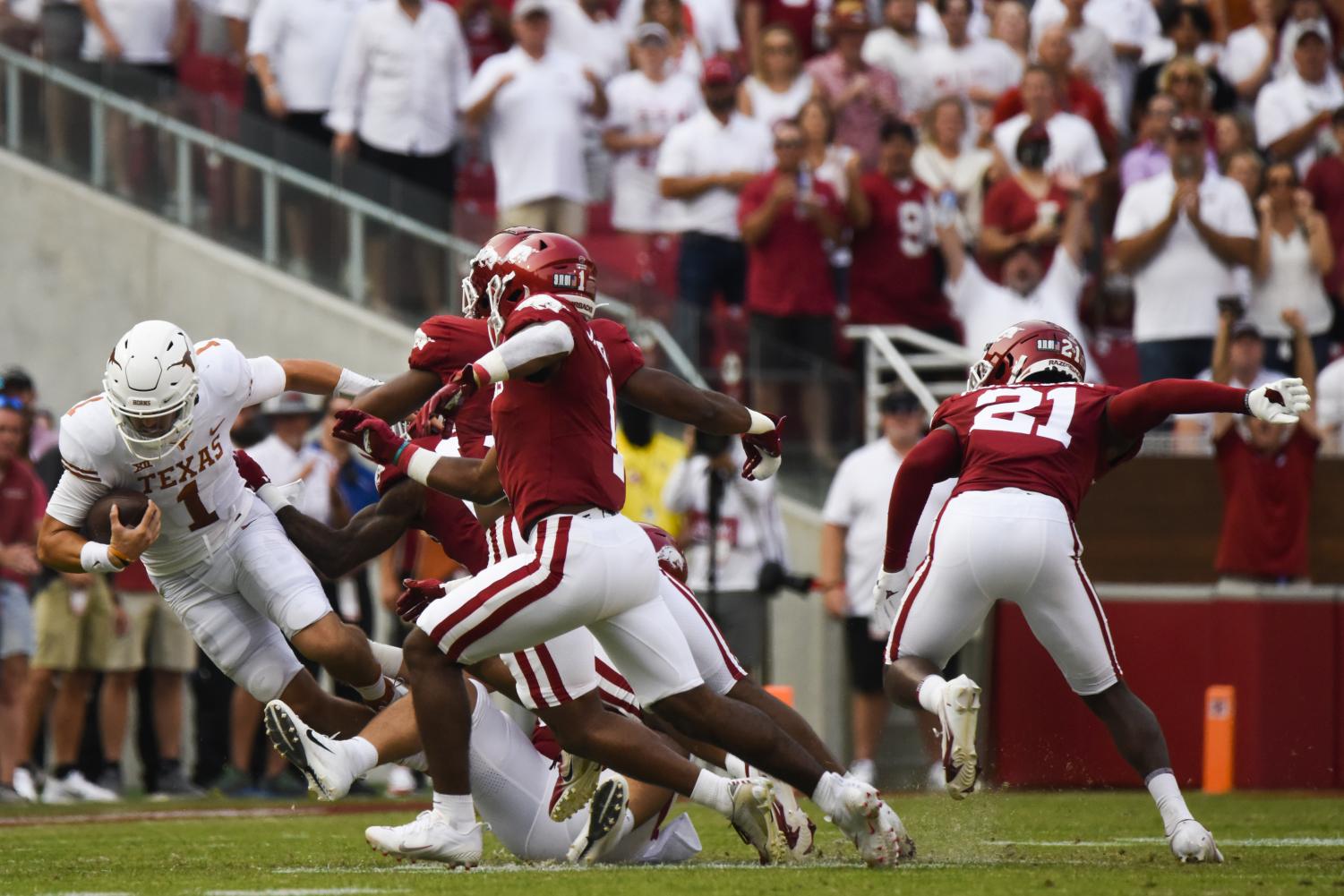 No. 15 Texas Football Falls In Blowout Fashion To Arkansas – The Daily ...