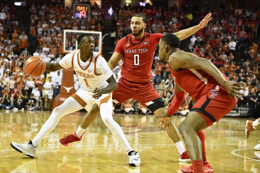 Senior Andrew Jones scores 20 points during a game against Texas Tech on Saturday morning. Texas Tech won 61-55.