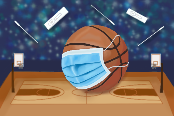 Require a Covid-19 test result to enter basketball games