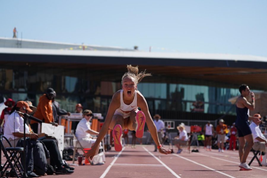 Freshman Darja Sopova makes her Texas debut in the Womens Triple Jump on Friday, March 25, 2022.