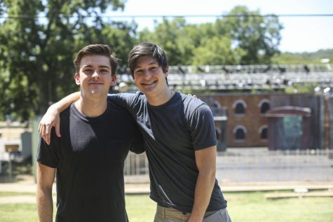 UT students Evan Carlson and Jackson Froelich are cast members of Zilker Hillside Theater’s production of Newsies. Newsies is the first Zilker Summer Musical held in the park since the onset of the COVID-19 Pandemic.