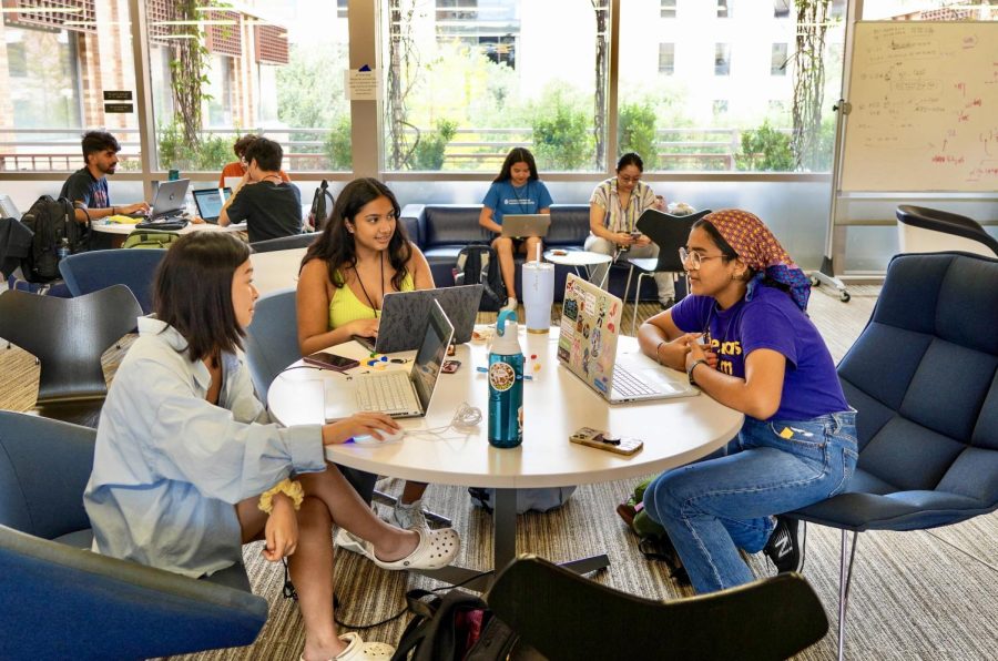 Teams collaborate to create functional websites or software in the time allotted to them. The annual HackTX took place in the Gates-Dell Complex from Oct. 15, 2022 to Oct. 16, 2022. 