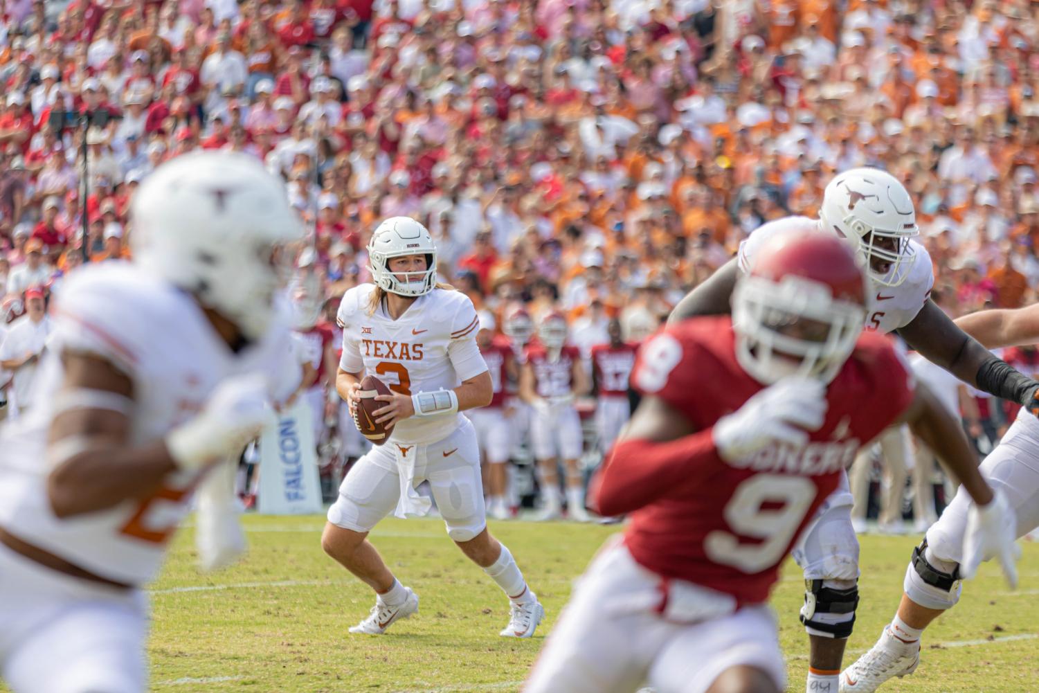 Ewers, Overshown reflect on UT’s largest Red River victory in rivalry