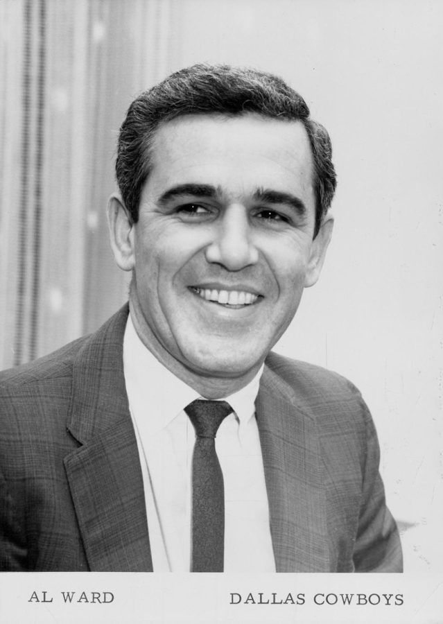 Old black-and-white portrait of Al Ward smiling