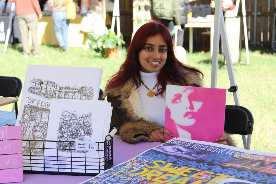 UT student Nikki Shah showcases art at the Front Market