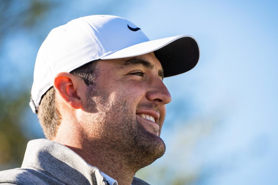 American professional golfer Scottie Scheffler smiles at the Dell Match Play on March 25, 2023.