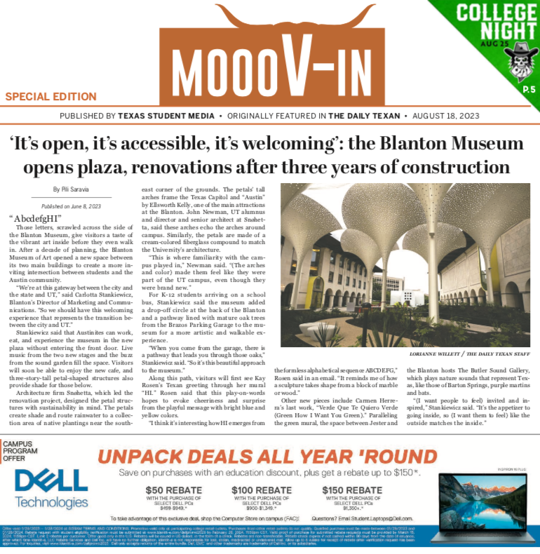 The Daily Texan Mooov-In Edition