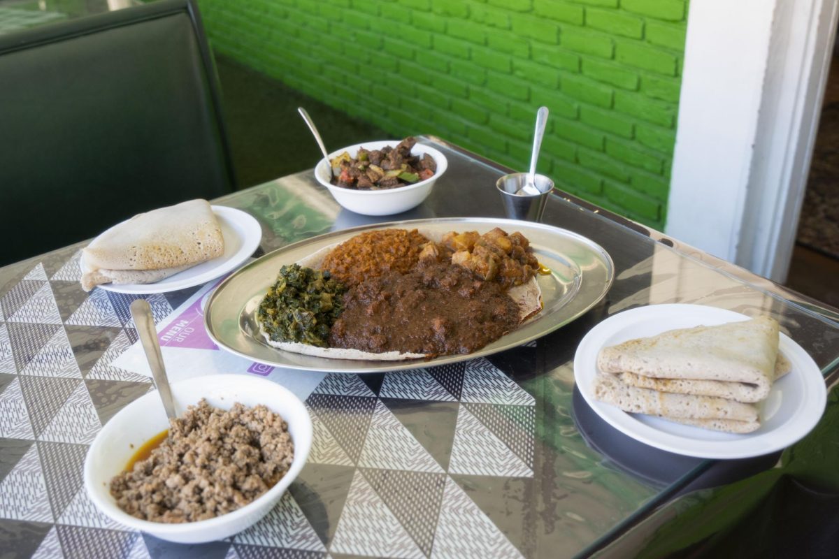 Asters+Ethiopian+Family+Restaurant+on+Dean+Keaton+and+I-35+on+Sep.+18%2C+2023.+Asters+menu+holds+a+variety+of+nine+vegetarian+options+and+nine+meat+options.