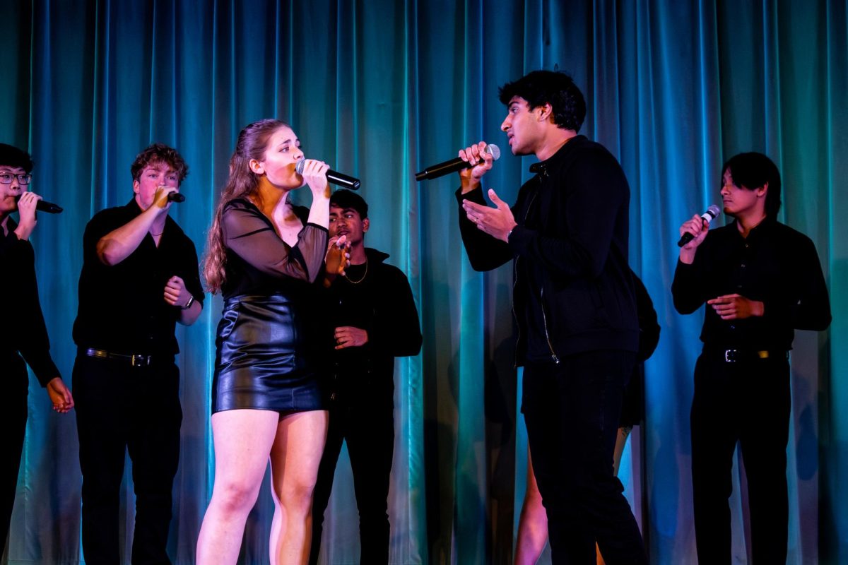 Noteworthy performs All I Ask by Adele for Acapalooza on Nov. 5, 2023. The duet was sung by Co-Vice President Madison Stork and member Akshay Kelkar.