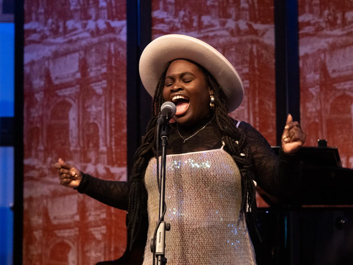 Daymé Arocena, a Cuban singer, performs for a small audience in the Butler School of Music’s Live Room on Tuesday.