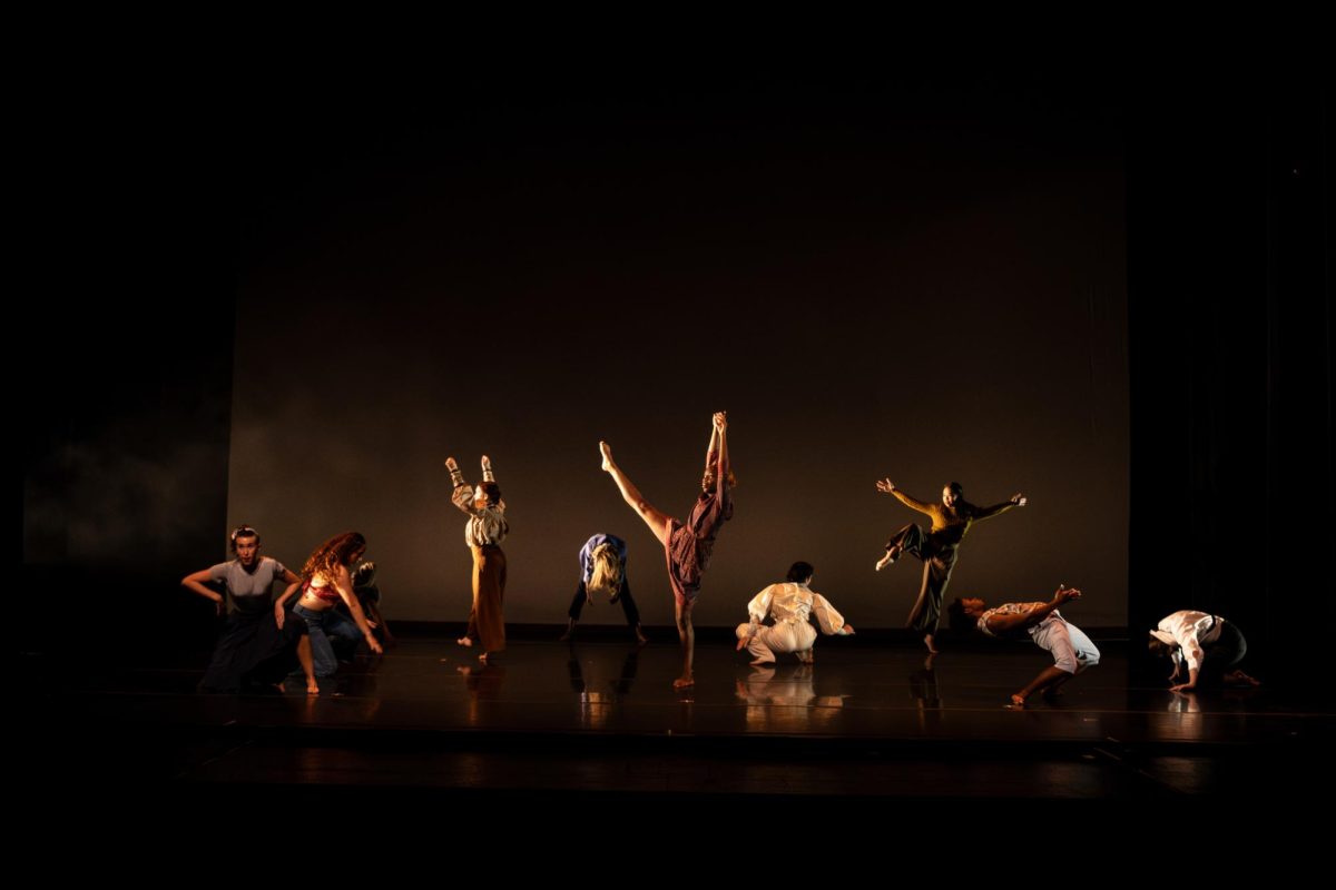 The Dance Repertory Theatre rehearses at the B. Iden Payne Theatre on April 4. Their show was titled Points of Intersection.