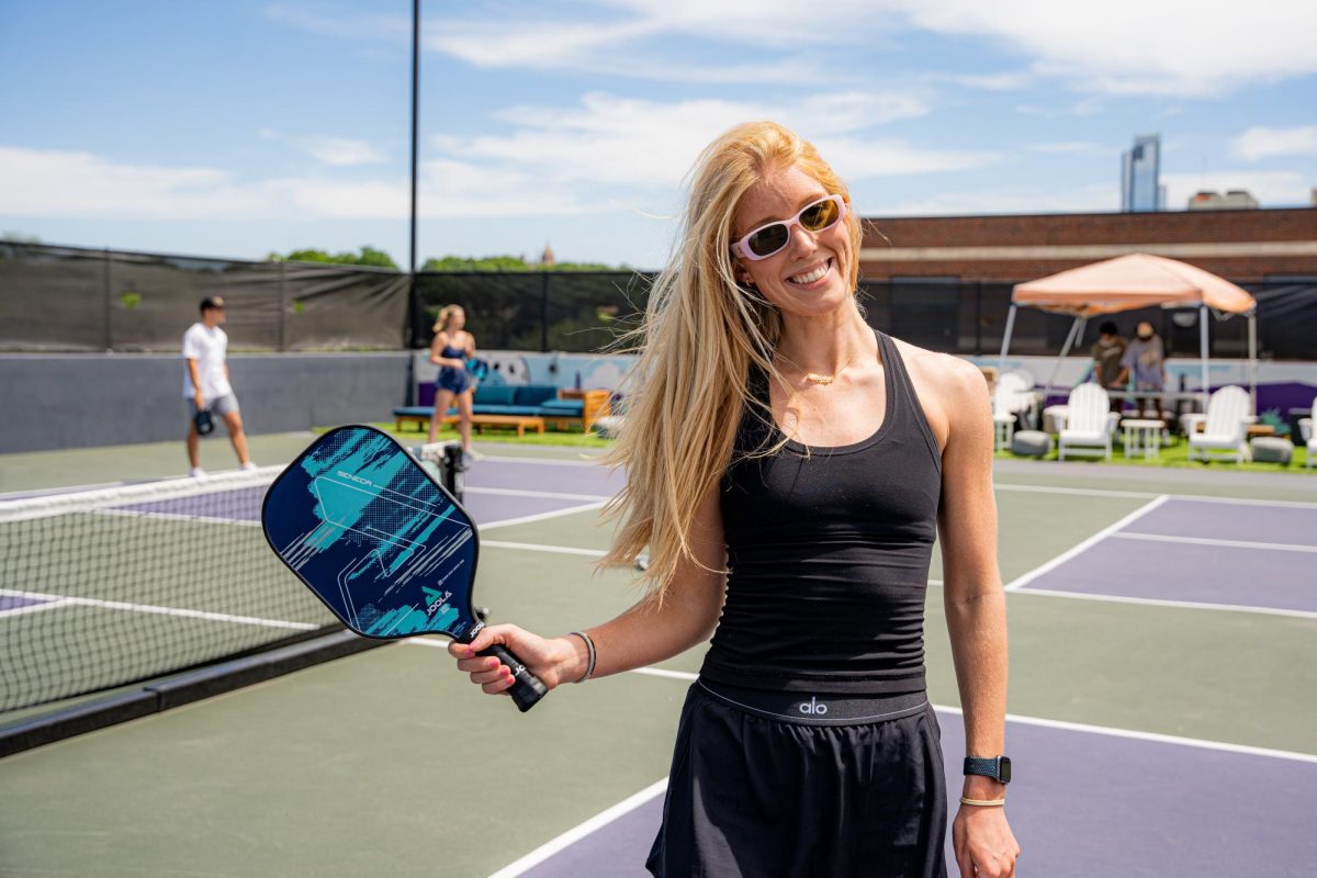 Caroline Murzin, founder of the Chris Murzin Foundation, a nonprofit organization that helps solve cold cases, at her fundraiser pickleball tournament on April 5, 2024.