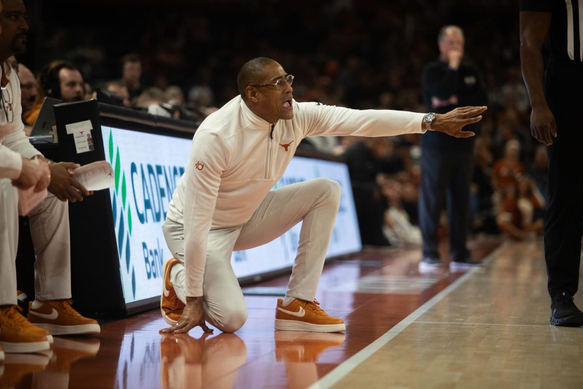 Coach Rodney Terry during Texas' game against HCU on Dec. 9, 2023.