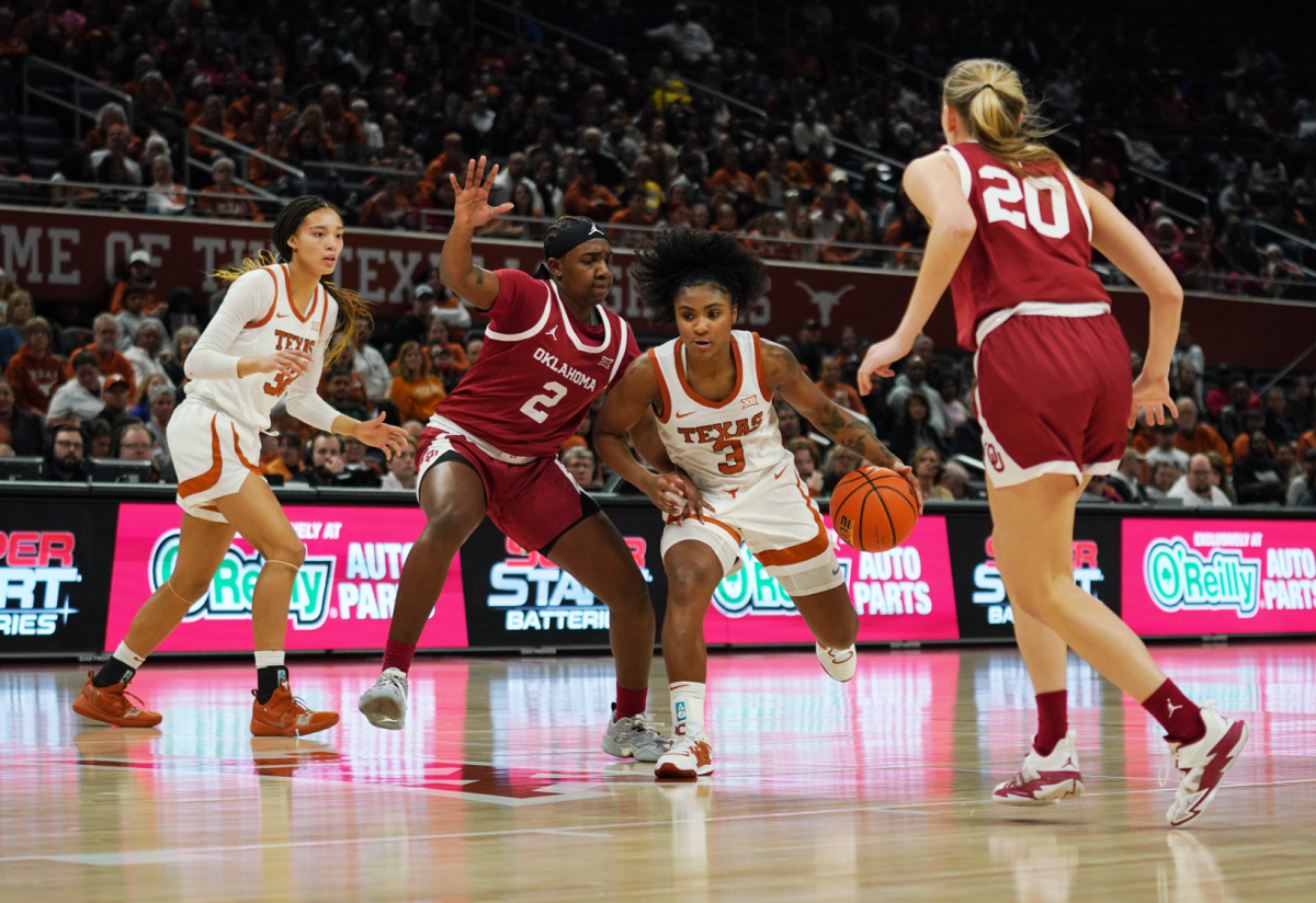 Guard Rori Harmon tires towards the basket during the game against Oklahoma on Jan. 25, 2023.