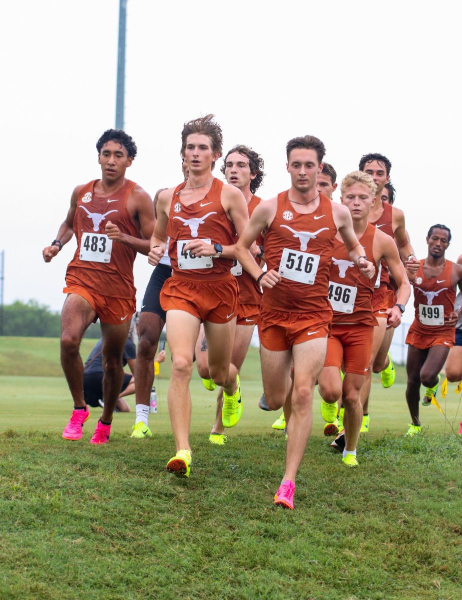 From left to right: Isaac Alonzo, Jack Boyd and Emmanuel Sgouros lead the pack at the Stormy Seas Opener on Aug. 30, 2024. 