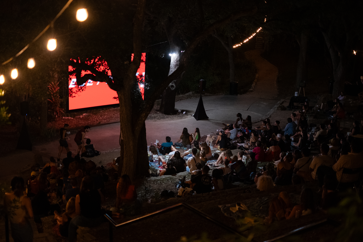 People gathered together for Front Festival’s annual film showcase on Aug. 30.