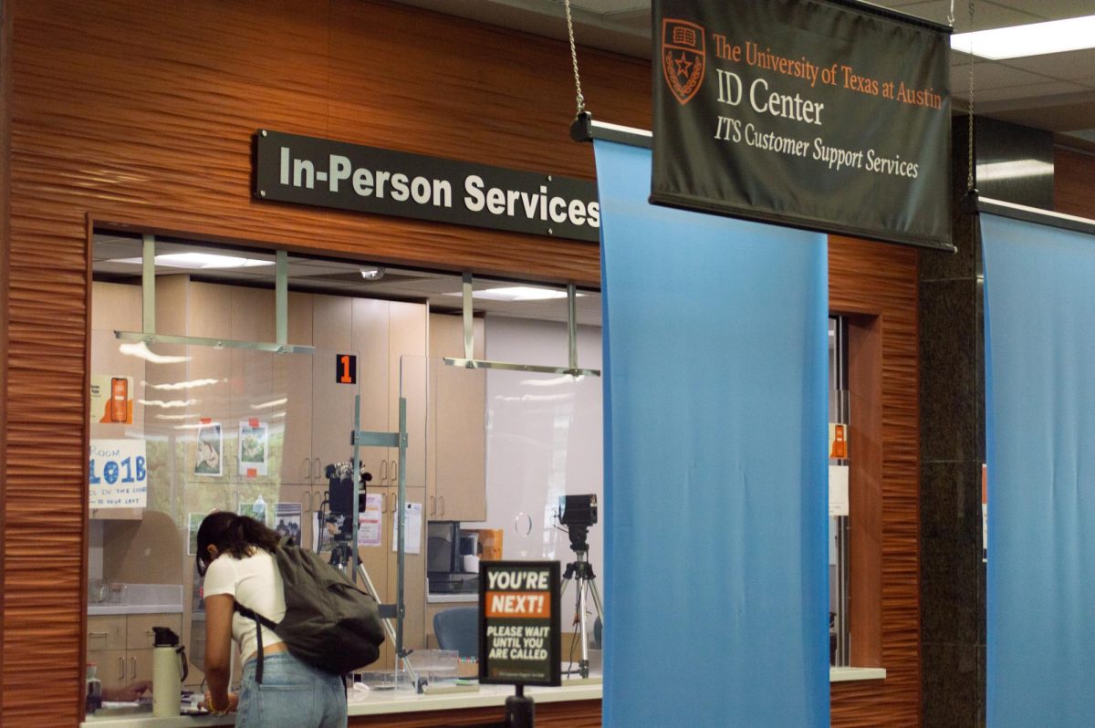 A student visits the ID Center inside the Flawn Academic Center on Sept. 3, 2024.