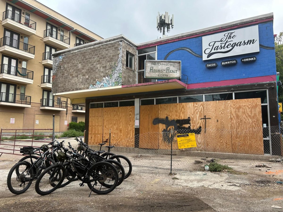 State troopers’ bikes sit outside 2610 Hume Place, formerly known as Drifter Jacks, on Sept. 5, 2024. Troopers arrested multiple unhoused individuals camping at the property, and the building’s demolition began the next day.