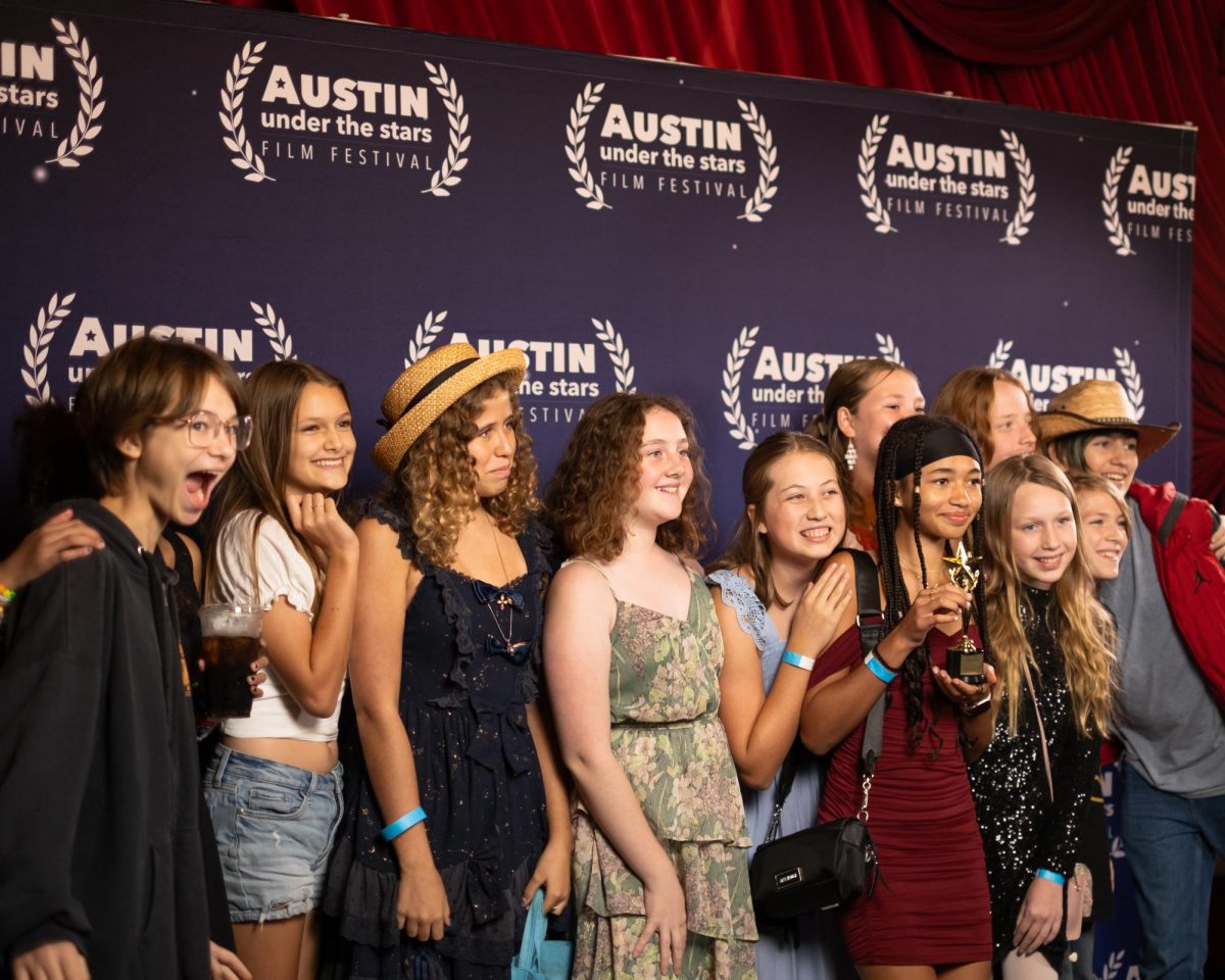 The cast of “Wick” after accepting their award for Audience Choice at Austin Under the Starts Film Festival on Sept. 12, 2024.