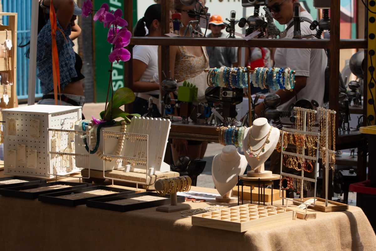 Austinista Designs sells jewlery and accessories at Pecan Street Festival on Saturday, Sept. 14, 2024 in downtown Austin.