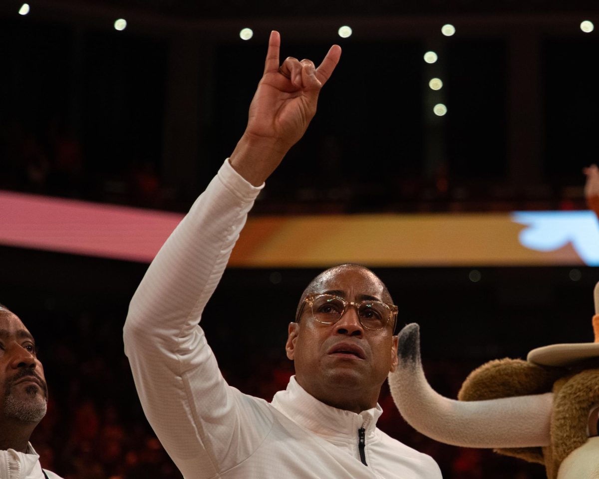 Head Coach Rodney Terry after Texas' win against Baylor on Jan. 20, 2024.