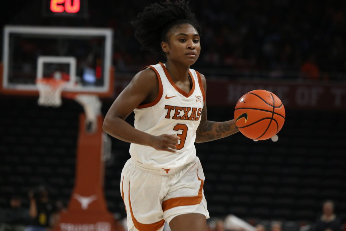 Guard Rori Harmon during Texas' game against Oral Roberts University on Nov. 29. Texas won 112-74.