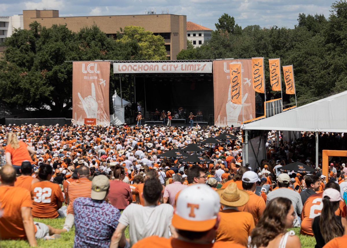 A crowd watches Midland perform at Longhorn City Limits on Aug. 31, 2024.