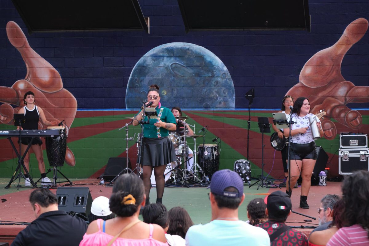 San Antonio band, Llamativa performs at Viva Mexico festival in celebration of Mexican Independence Day on Sept. 14, 2024.