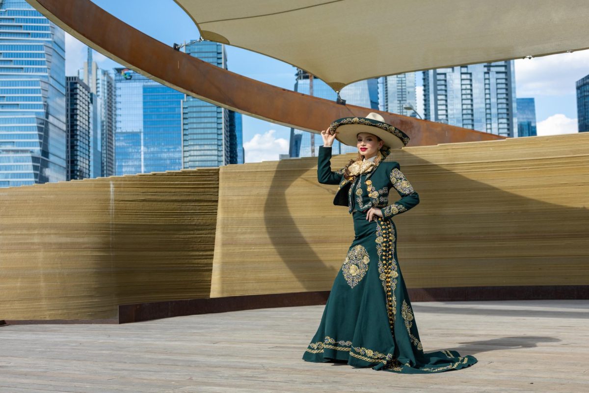 Alexandra Dorantes in performance dress at the Long Center on Sept. 22, 2024.