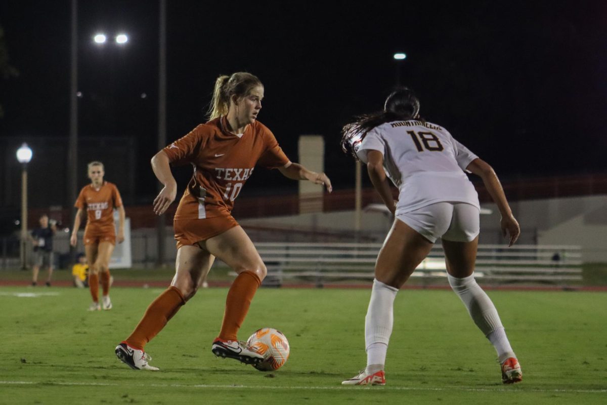 Midfielder Lexi Missimo plays against West Virginia University on Sept. 28, 2023.