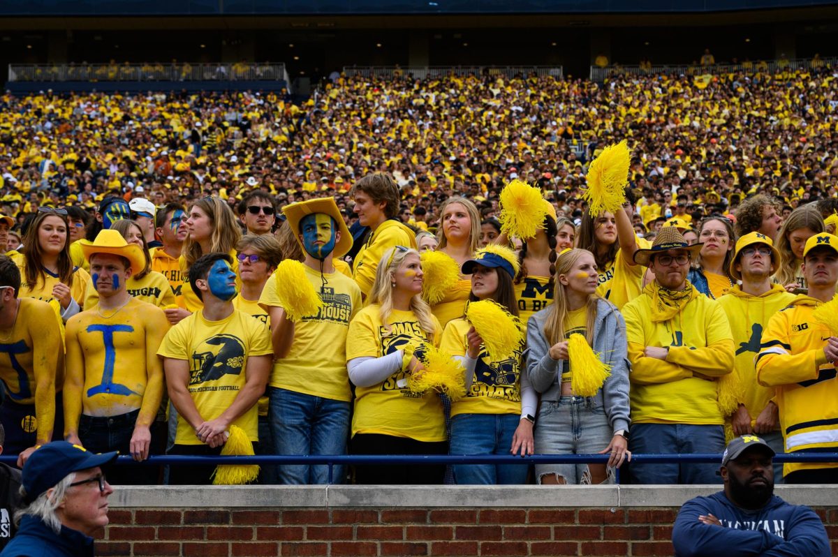 Michigan fans during the Texas vs. Michigan Football game at Michigan Stadium on Saturday. Texas won 31-12.