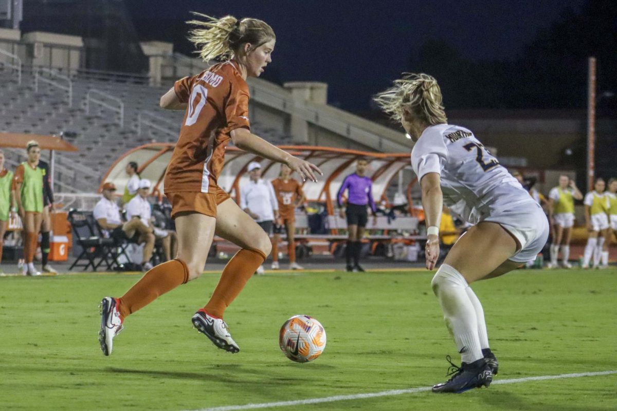 Midfielder Lexi Missimo plays against West Virginia University on Sept. 28, 2023.