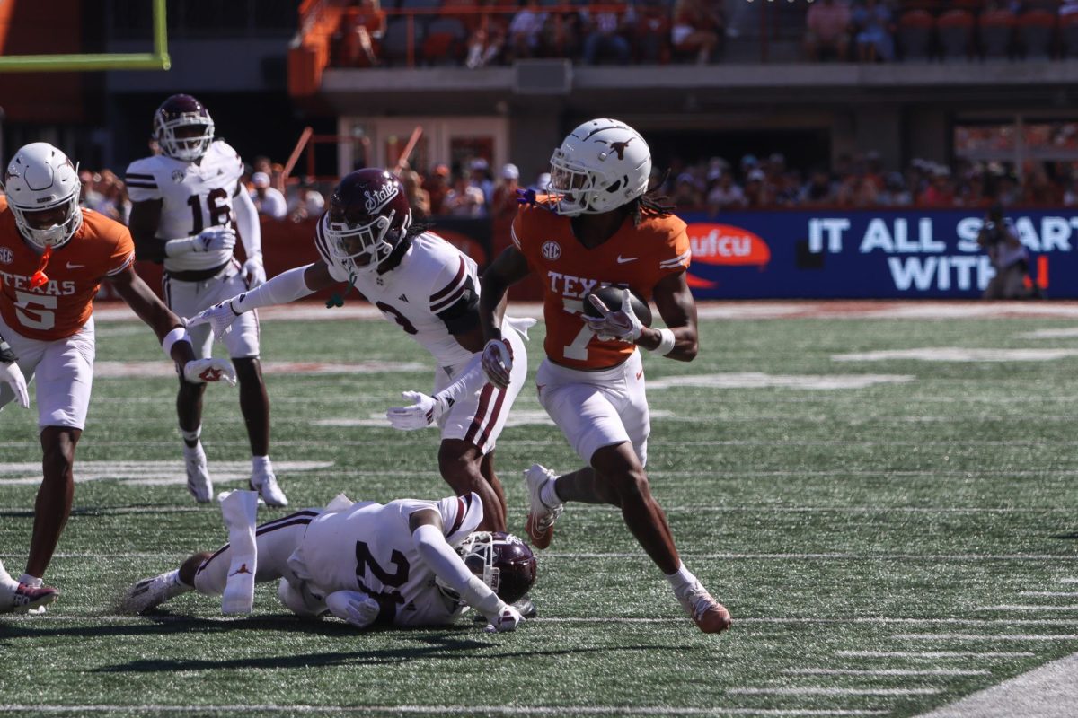 Wide Receiver Isaiah Bond runs with the ball on Sept. 28, 2024.