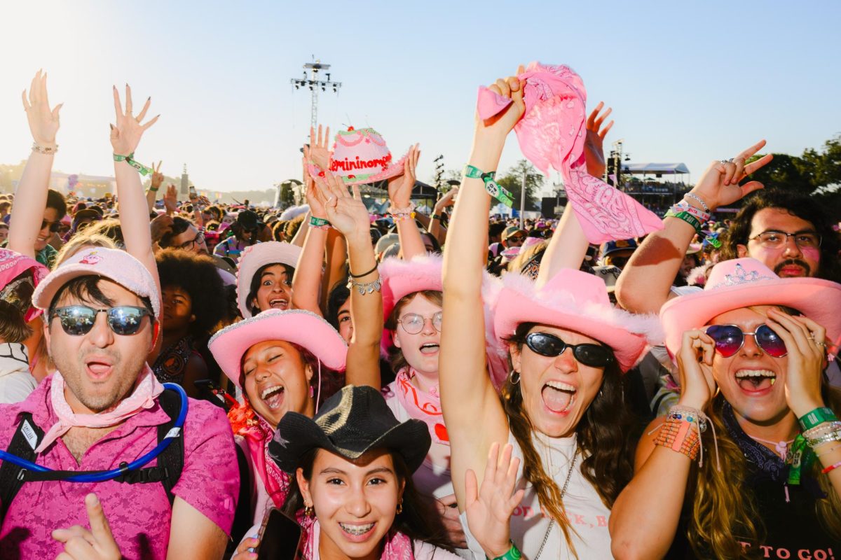 Fans cheer before Chappell Roan's set at Austin City Limits Music Fest on Sunday, Oct. 13, 2024