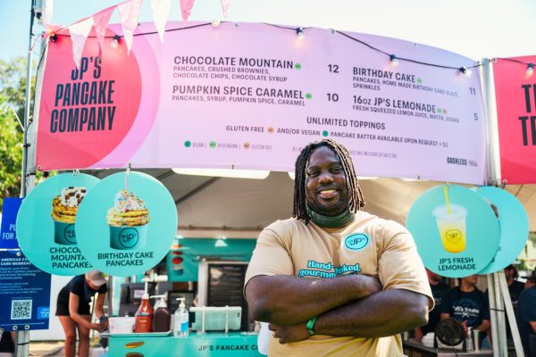 JP Udenenwu of JP’s Pancake Company at his ACL Stall on Friday. “A lot of people come in for ACL. We get people from all over the world saying “Oh my gosh we’ve seen your pancakes before,” he said.