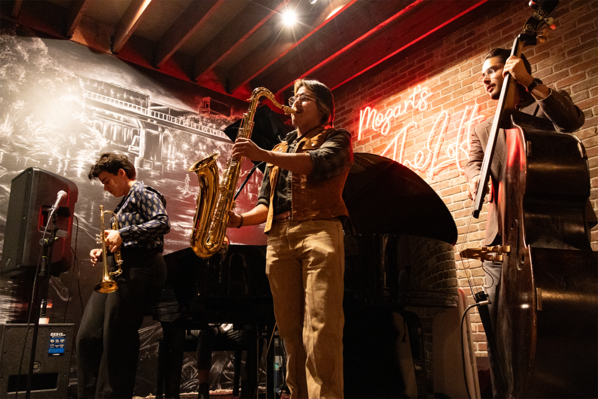 Blue Birds Jazz Combo preform at Mozart's The Loft on October 17, 2024.