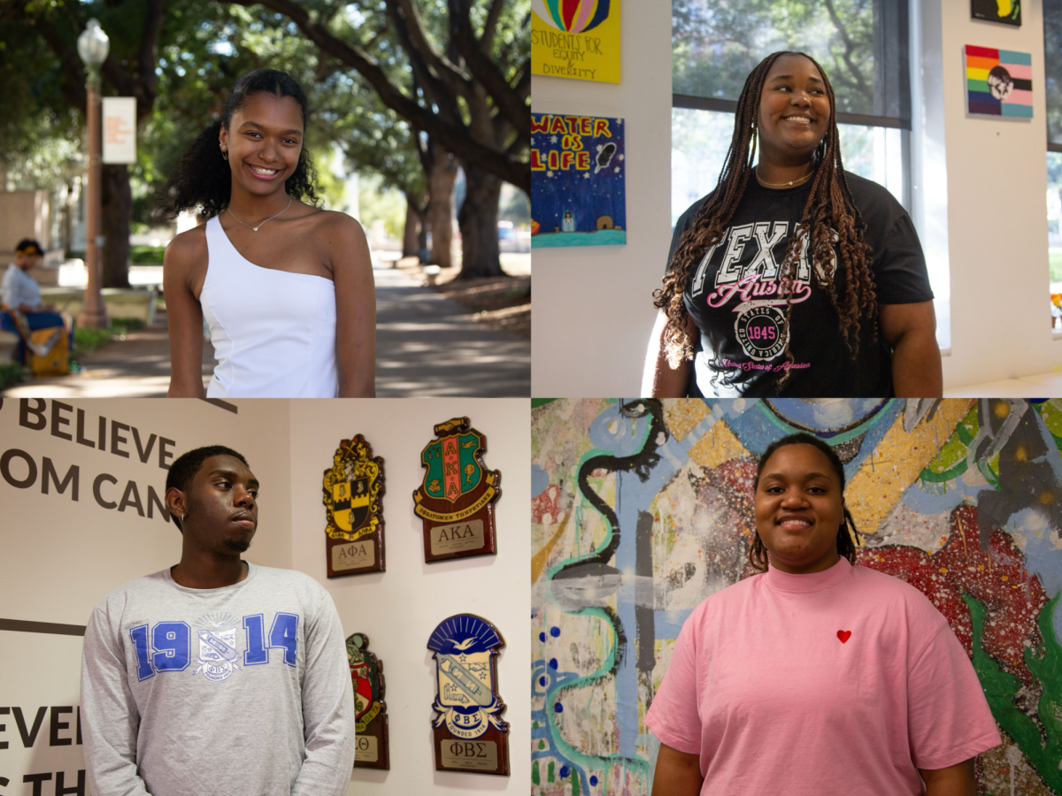 From top left to bottom left, Elle Grinnell, Kelsey Green, Trenton Mosby and Kaitlyn Koba, leaders of Black student organizations.