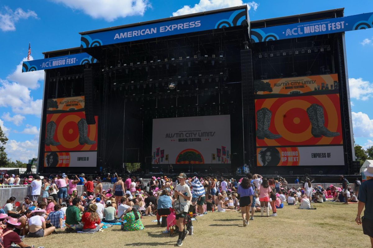 Chappell Roan fans wait at the stage barricade hours before she is set to perform at Austin City Limits Music Fest on October 6, 2024.