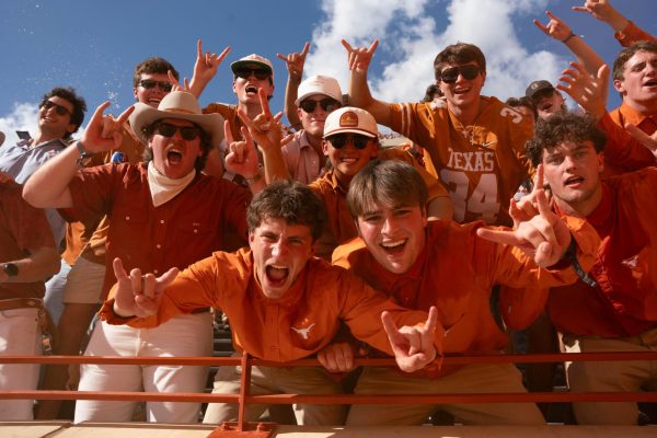 The student section yells during the thirds quarter of Texas' game against CSU on Aug. 31, 2024. 