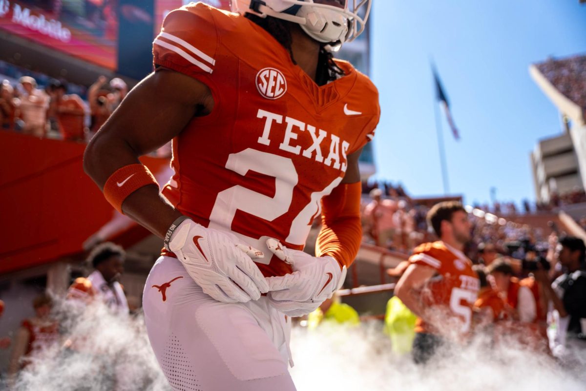 Defensive back Warren Roberson ahead of Texas' game against Mississippi State on Sept. 28, 2024.