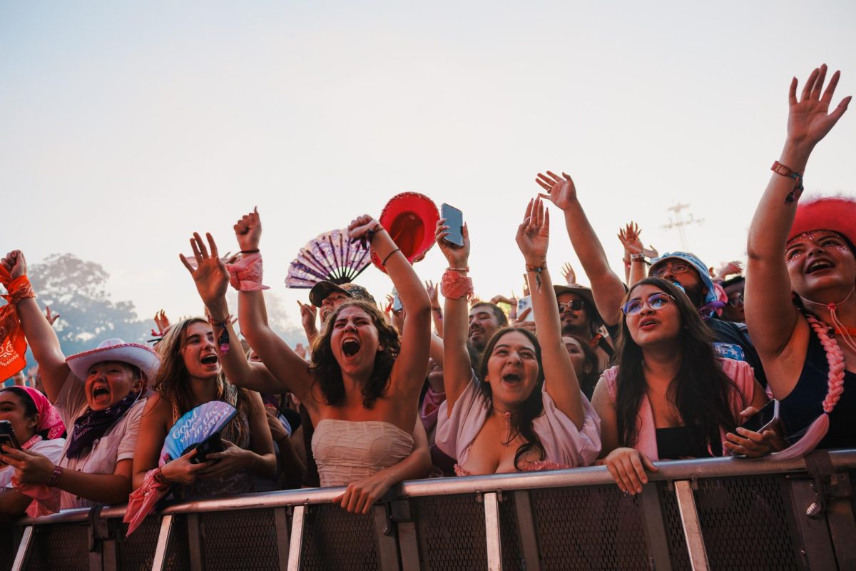 Fans cheer as Chappell Roan performs at Austin City Limits Music Fest at Zilker Park on October 6, 2024.