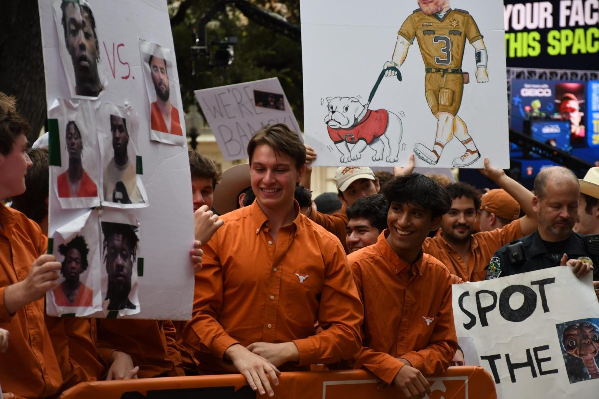 Texas students at ESPN College GameDay on Oct. 19, 2024. 