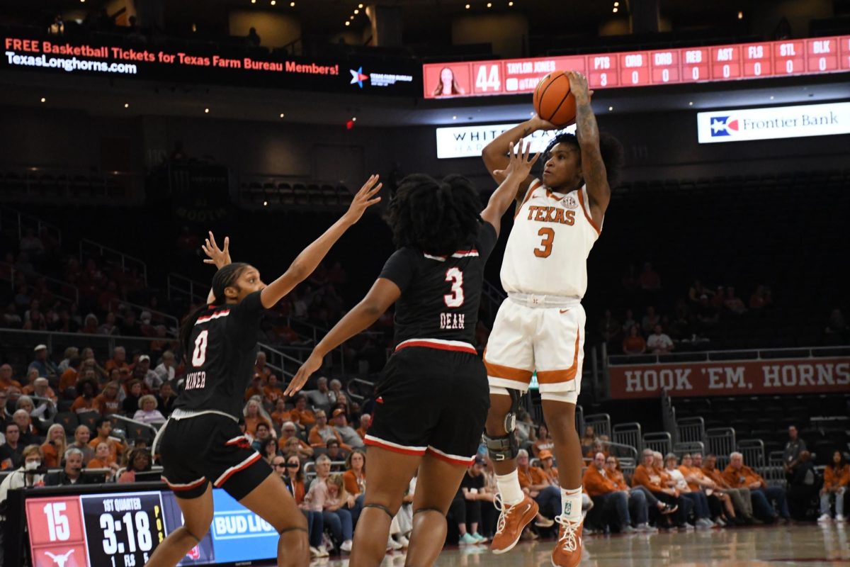 Guard Rori Harmon shoots the ball against Lamar University on Nov. 13, 2024.