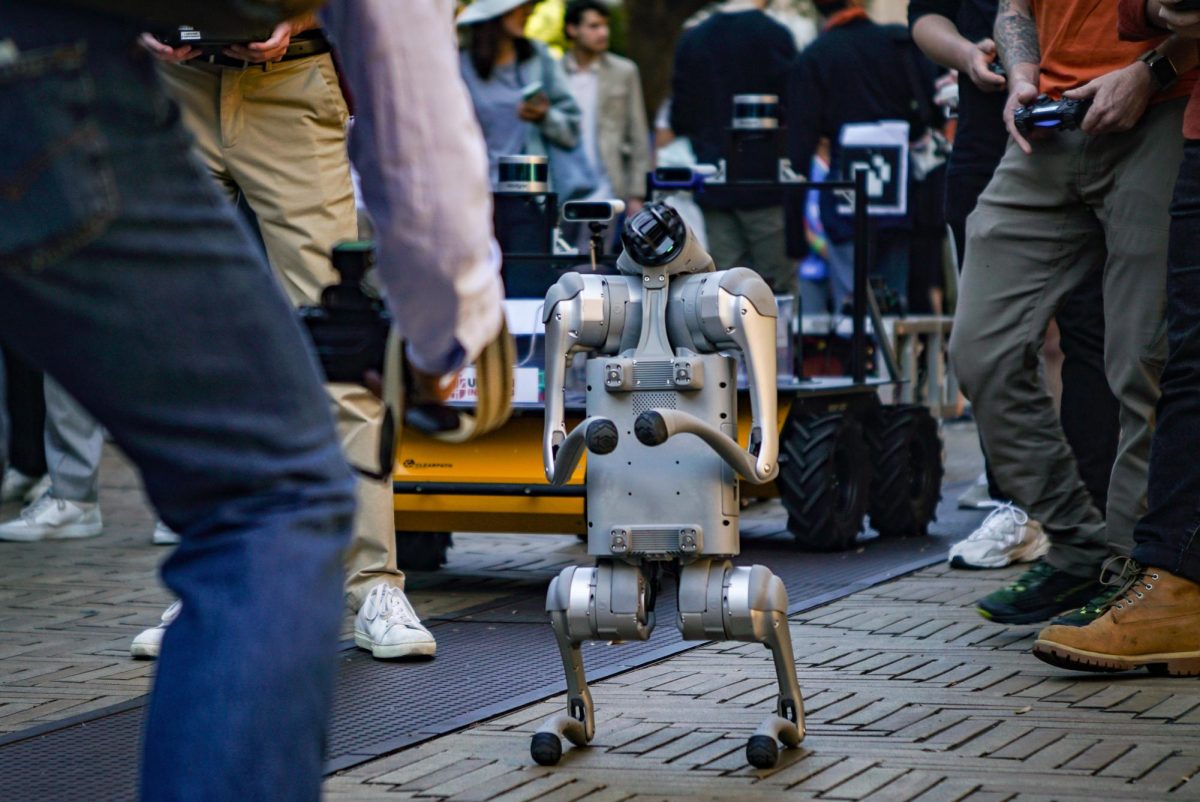 A robot mimics animals during the annual Robotics Parade on Nov. 15, 2024.